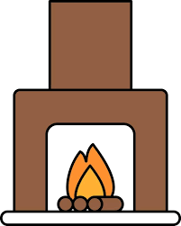 Flat Style Chimney Or Fireplace Icon In