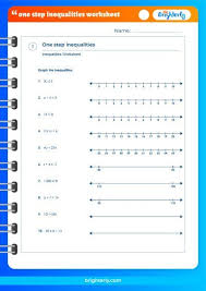 Free One Step Inequalities Worksheet