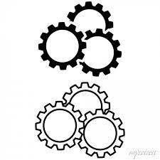 Gear Icon Vector Set Clockwork