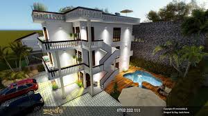 3 Story House Plans Design 3d Three