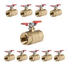 3 4 In Swt X 3 4 In Swt Premium Brass Full Port Ball Valve With T Handle 10 Pack