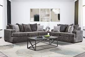 Buy Collette Charcoal Sofa Loveseat