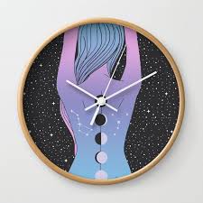 The Moon Tattoo Wall Clock By Cafelab