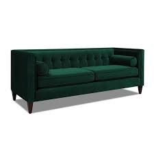 Jennifer Taylor Jack 84 Modern Tuxedo Tufted Sofa Evergreen