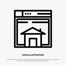 Website Line Icon Vector Website Icons