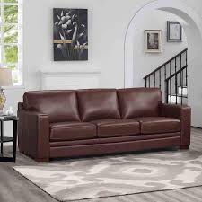 Removable Cushions Sofa In Raisin Brown
