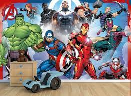 Avengers Kid Room Wallpaper L And