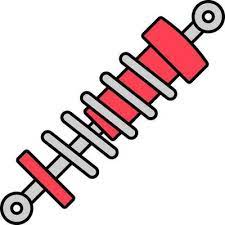 Suspension Shock Absorber Icon In Red