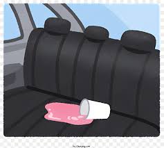 Pink Liquid Stain On A Car Seat Png
