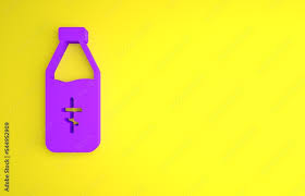 Purple Holy Water Bottle Icon Isolated