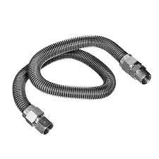 1 2 In Od X 3 8 In Id Flexible Gas Connector Stainless Steel For Dryer Water Heater 72 In L With 1 2 In Fip X Mip
