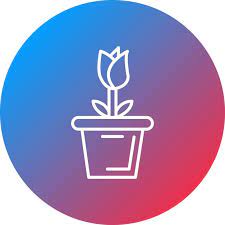 Large Flower Pot Icon Vector Image