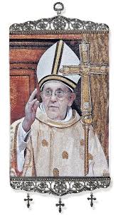 Pope Francis Tapestry Icon Banner