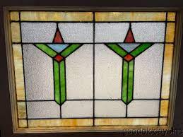 Antique Chicago Art Deco Stained Leaded