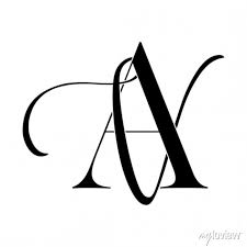 Av Va Monogram Logo Calligraphic