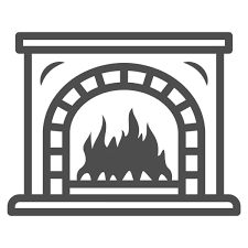 Fireplace Icon Stock Photos Royalty