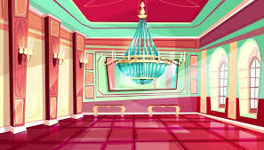 Cartoon Castle Palace Ballroom Interior