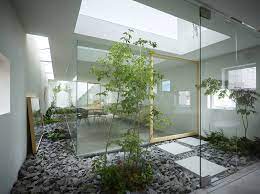 Japanese Home With Modern Atrium