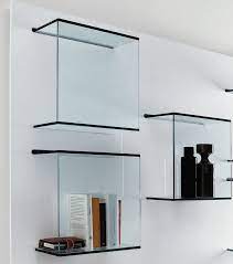 Elegant Wall Mounted Glass Bookcase