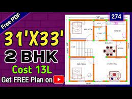 West Facing House Plan With 2bhk Ii
