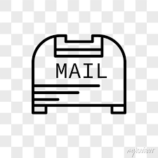 Mail Box Vector Icon Isolated On