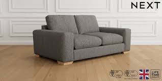 Medium Sofa Chunky Weave Mid Grey