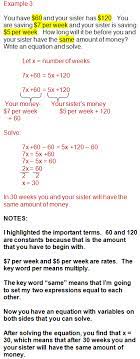 Word Problems Writing Equations