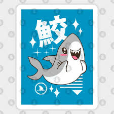 Kawaii Shark Shark Sticker Teepublic