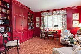 Red Lacquer Palm Beach Study Office