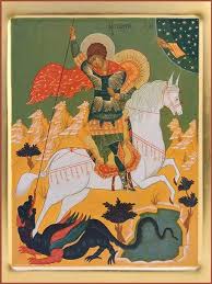 Hand Painted Icon Of St George The