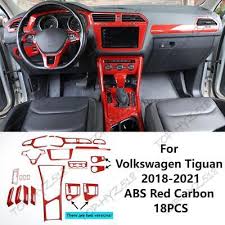 For Vw Tiguan 2018 2021 Abs Red Carbon