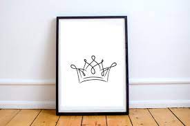 Crown Line Art Crown Print Abstract