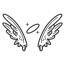 Angel Wing With Halo Vector Icon