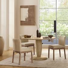 Winona Round Dining Table 48 Inch Cerused White West Elm