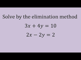 Solve Linear Equations 3x 4y 10