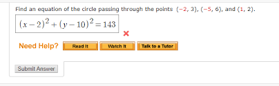 Solved Find An Equation Of The Circle