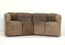 Piccolino 2 Sitzer Curved Leather Sofa