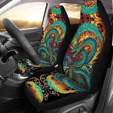 Graffiti Dragon Car Seat Cover Thick