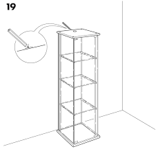 Ikea 17x64 Detolf Glass Door Cabinet