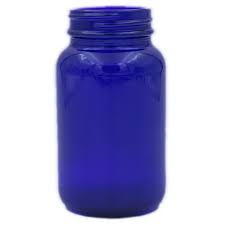 Cobalt Blue Glass Wide Mouth Packers