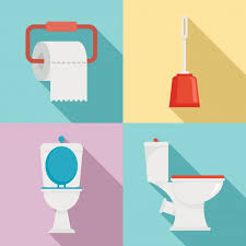 Toilet Icon Creative Flyer Design