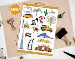 Dubai Uae Vinyl Sticker Sheet Journal