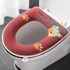 2 Pcs Thick Soft Toilet Seat Cover With