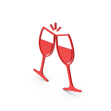 Symbol Clinking Glasses Red Png Images