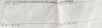Answered Solve Each Quadratic Equation