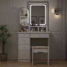 Fufu Gaga 5 Drawers White Makeup Vanity