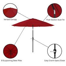 10 Ft Aluminum Outdoor Patio Umbrella