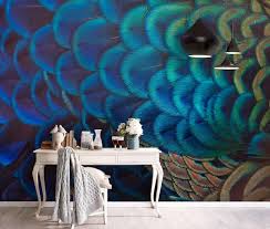 Buy 3d Feather Texture Wallpaper Blue