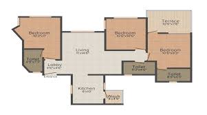 2 Bhk 2t 1500 Sqft Carpet Sqft