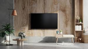 Premium Photo Wooden Wall Mounted Tv